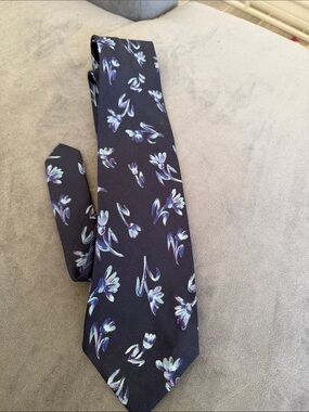 Valentino navy Floral Pattern Men’s Tie